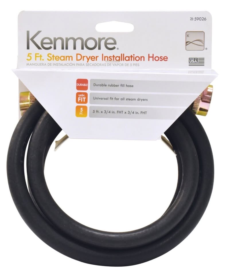 Kenmore 59026 5 Ft. Steam Dryer Rubber Flex Installation Hose