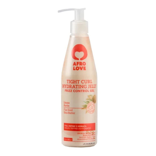 Afro Love Tight Curl Hydrating Jelly Frizz Control Gel With Flax Seed and Shea Butter, 10 oz Haircare