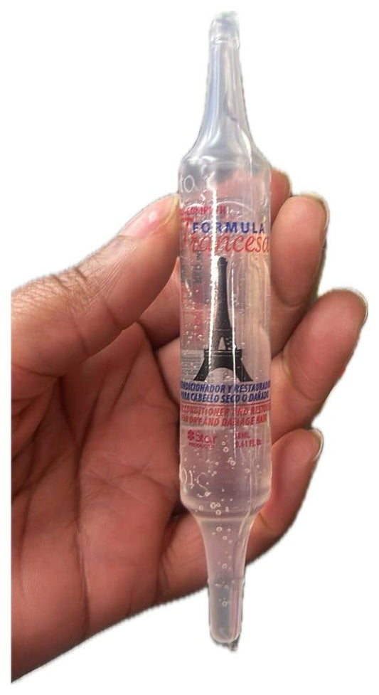 3 Vials Star Bio Complex French Formula Reconstructs and Conditions Dry and Processed Hair